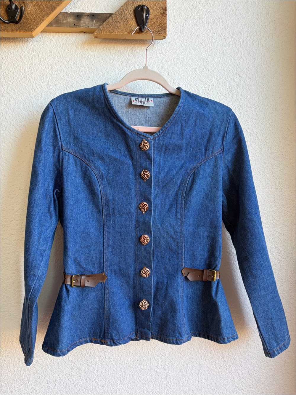 Vintage Denim Western Peplum Shacket Small